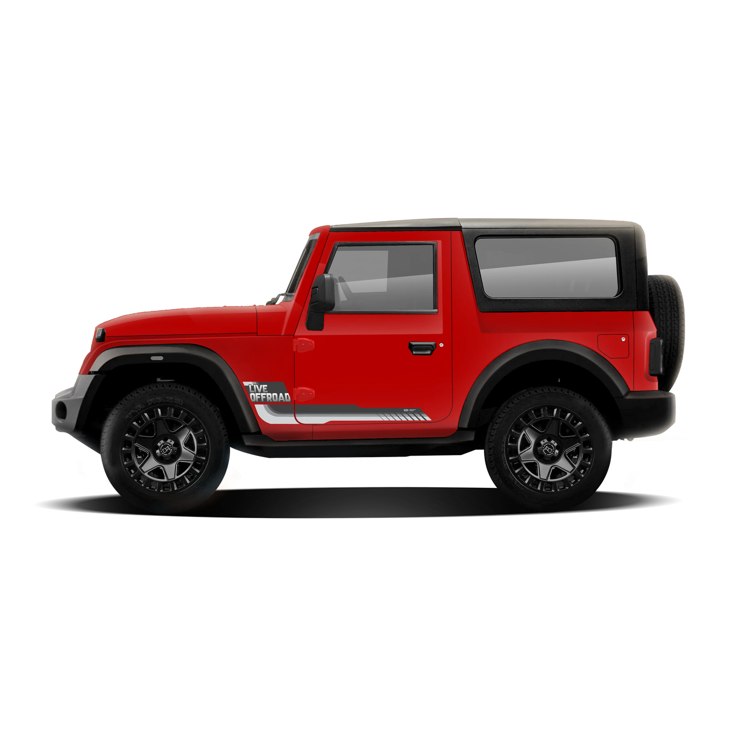 Classic Edition Graphics for Mahindra Thar red