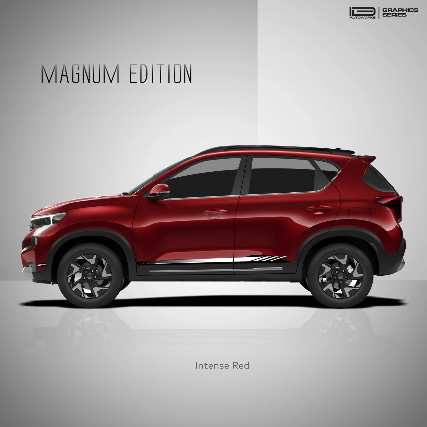 Magnum Edition Graphics for Kia Sonet red