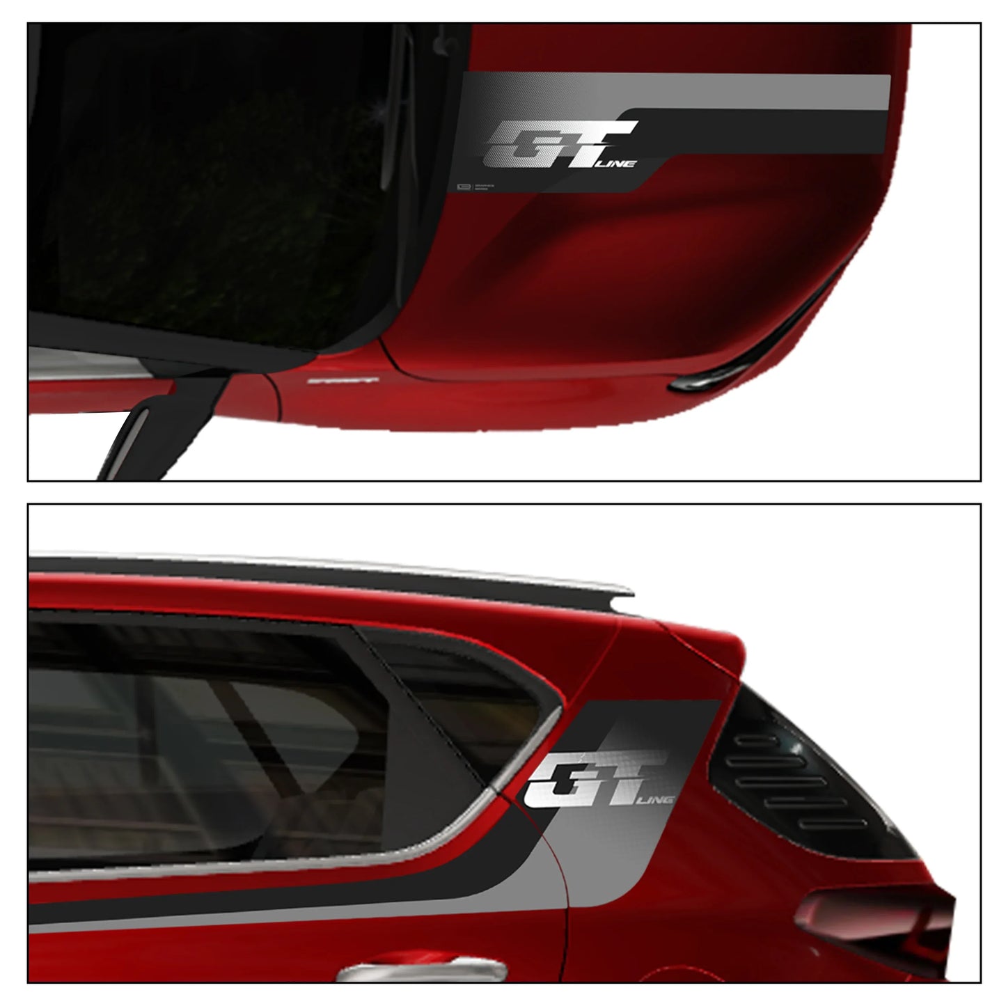 GT Edition Graphics for Kia Sonet red
