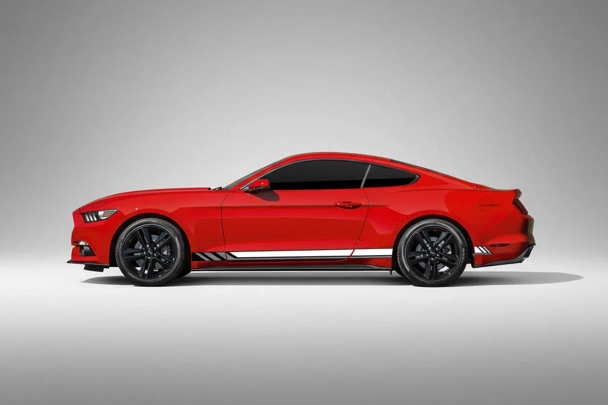 Cascade Edition Side Graphics for Ford Mustang red