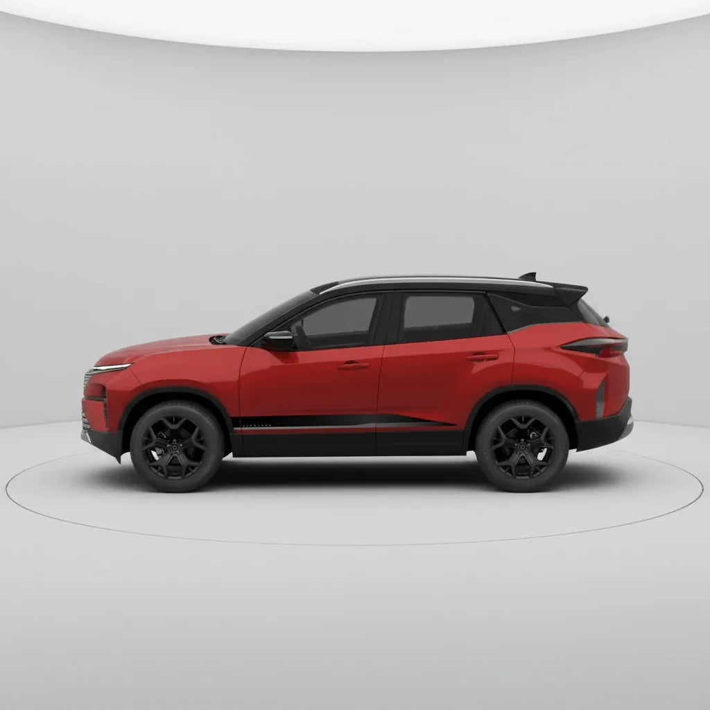 Fearless Edition Car Graphics for Tata Harrier red