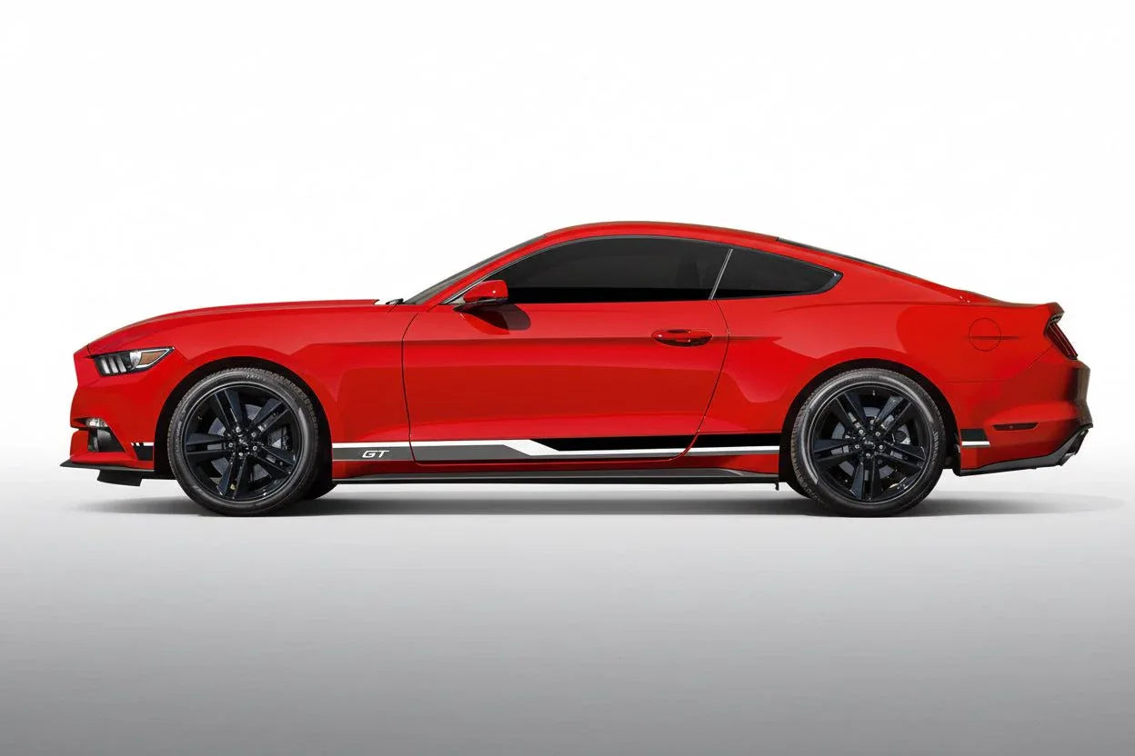 GT Edition Side Graphics for Ford Mustang red