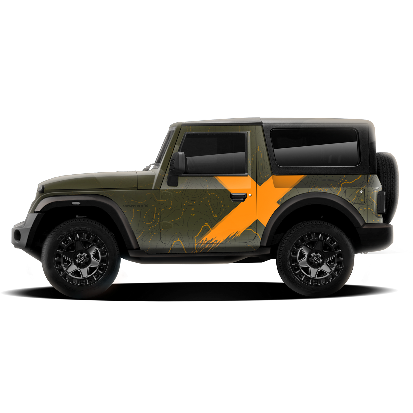 VentureX Edition Graphics for Mahindra Thar green