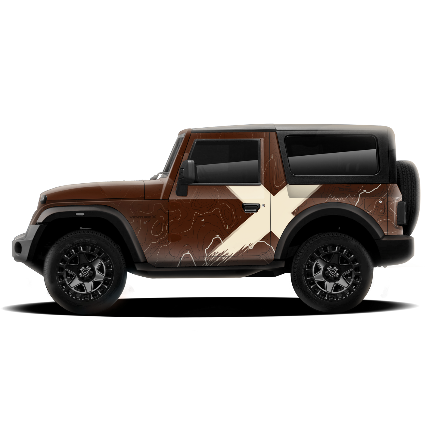 VentureX Edition Graphics for Mahindra Thar copper brown
