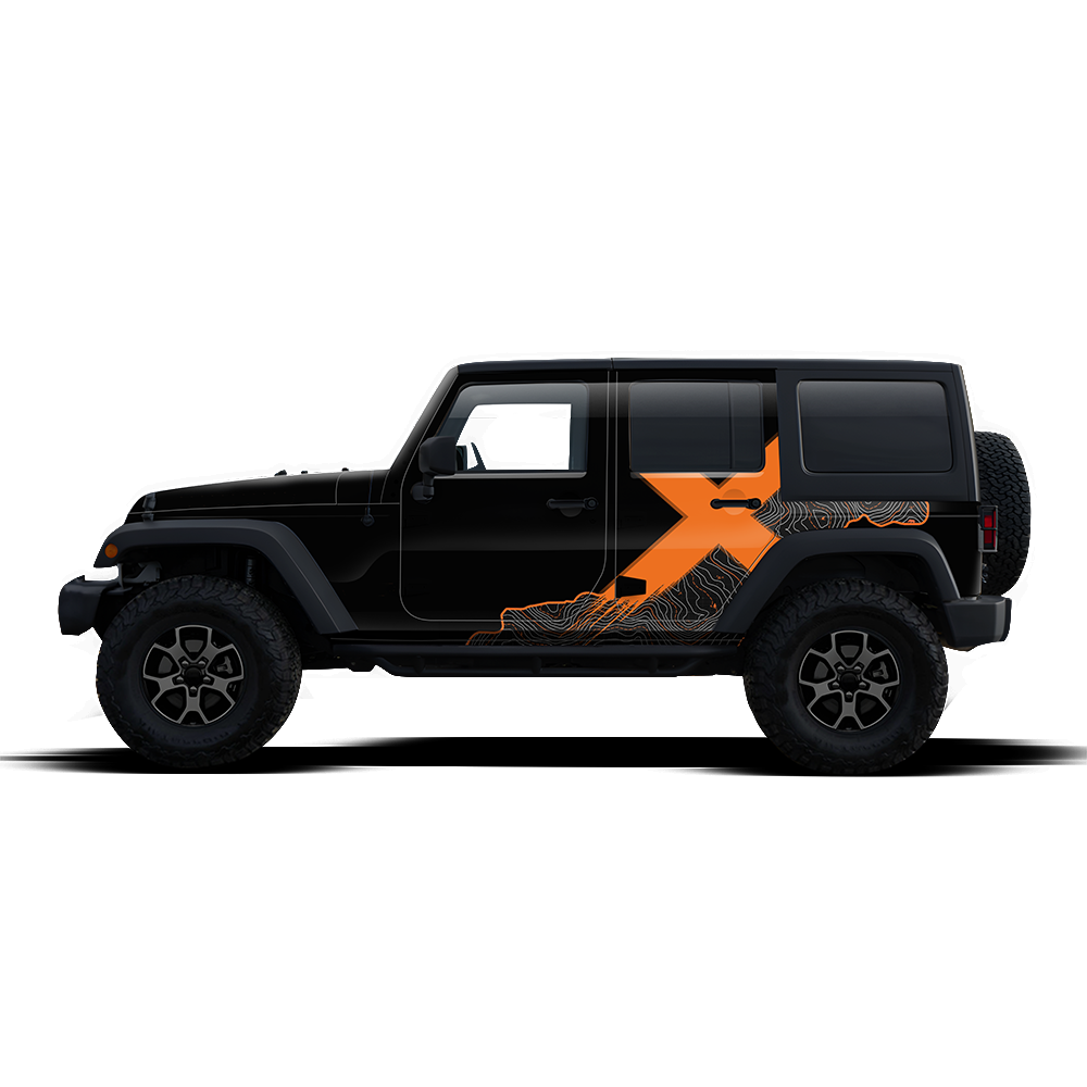 VentureX Edition Graphics for Jeep Wrangler black