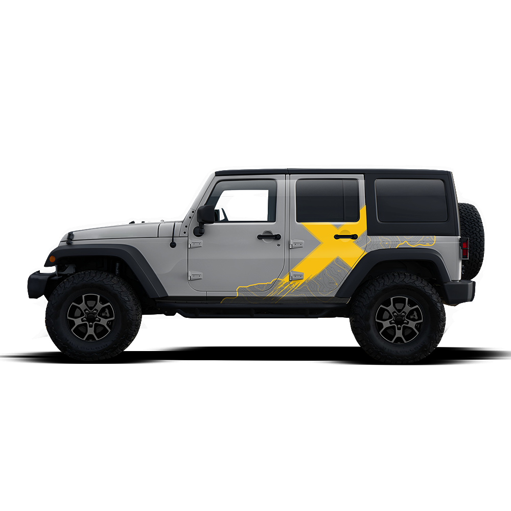 VentureX Edition Graphics for Jeep Wrangler silver
