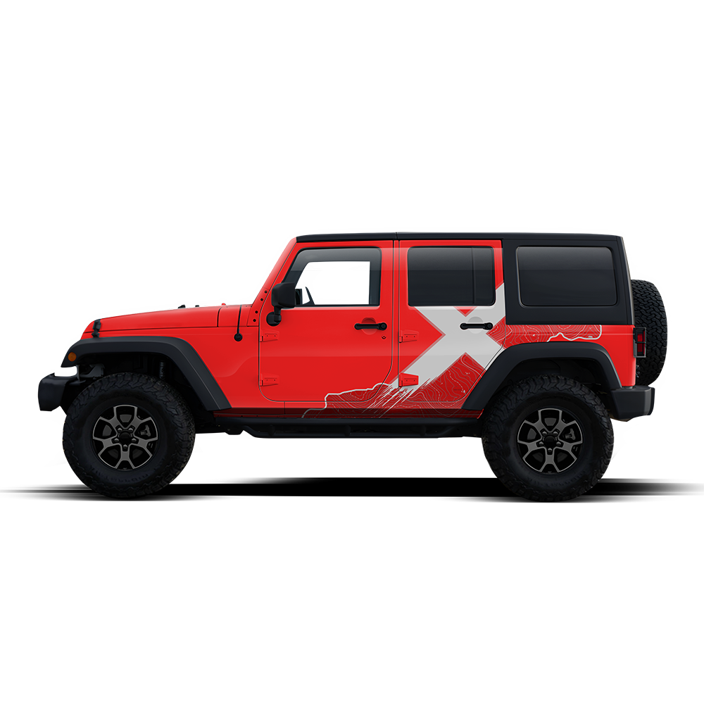 VentureX Edition Graphics for Jeep Wrangler red