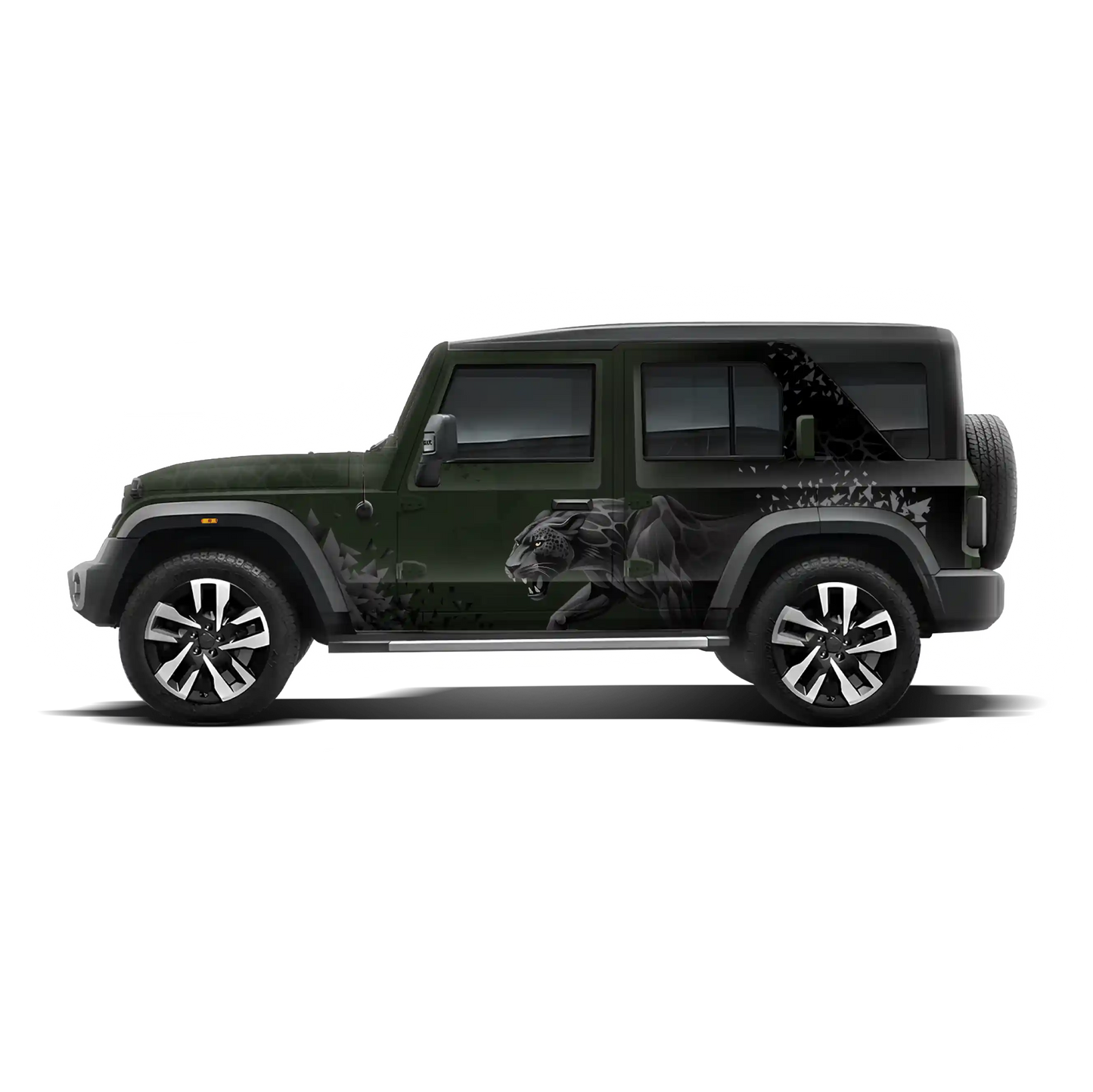 Panther Edition for the Mahindra thar roxx green by IDE Autoworks