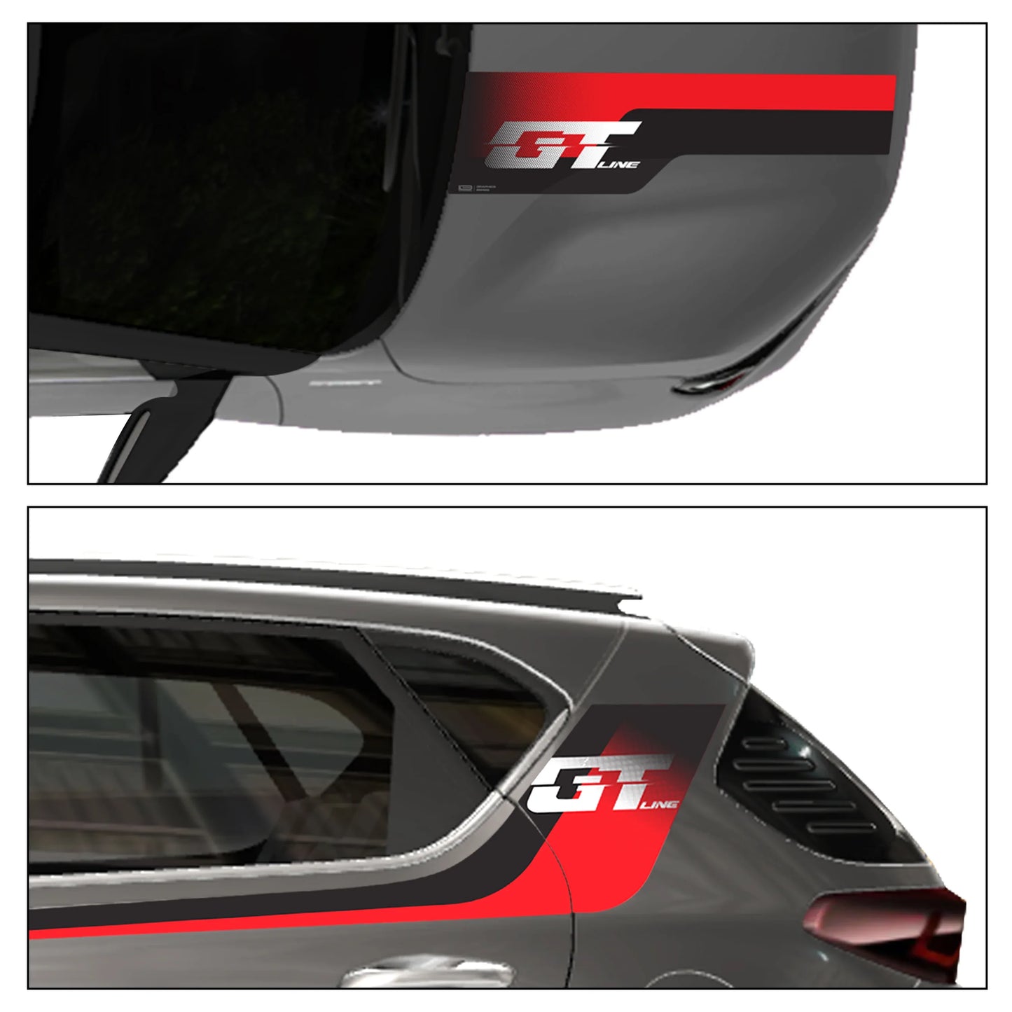 GT Edition Graphics for Kia Sonet grey