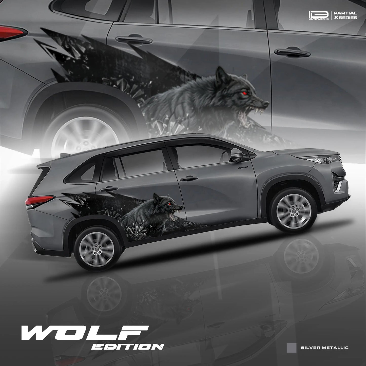 Wolf Edition Graphics for Toyota Innova Hycross IDE Partial X Series