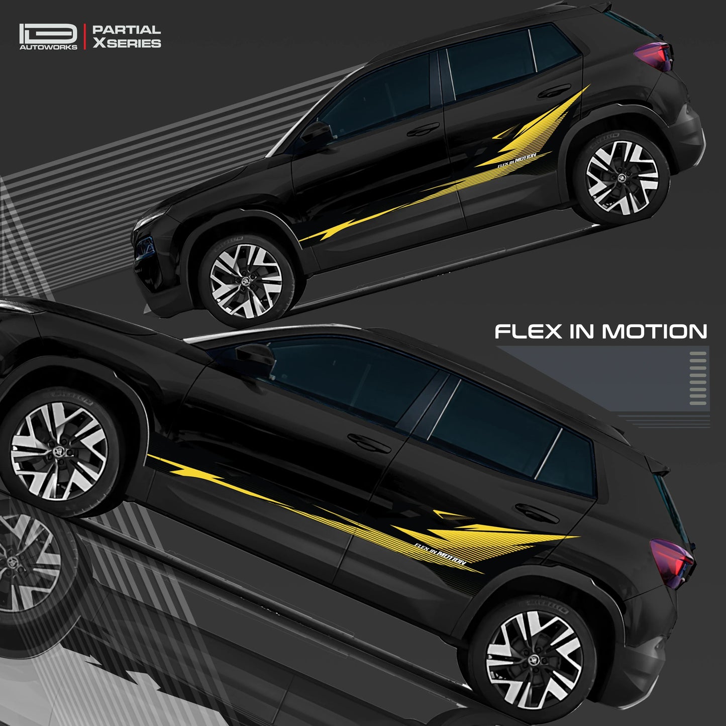Flex in Motion Edition Graphics for Skoda Kylaq black
