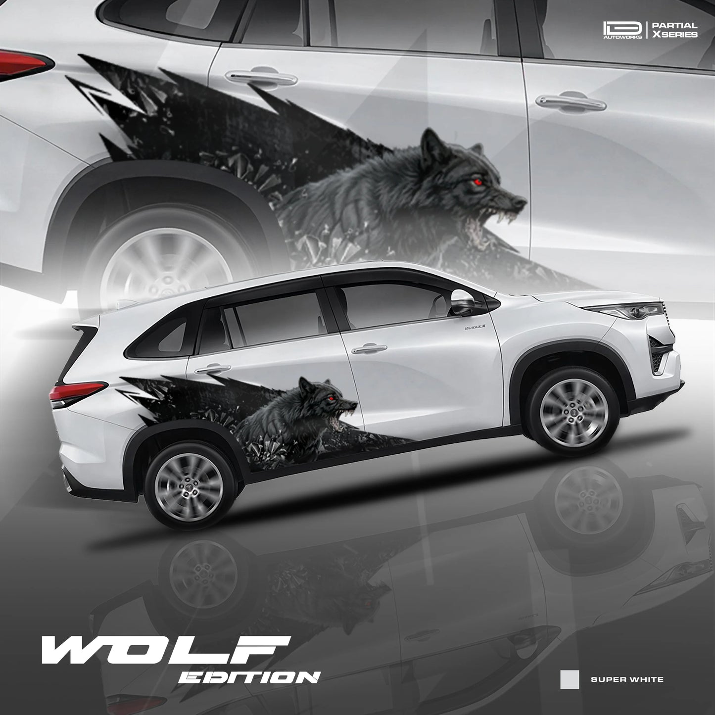 Wolf Edition Graphics for Toyota Innova Hycross IDE Partial X Series