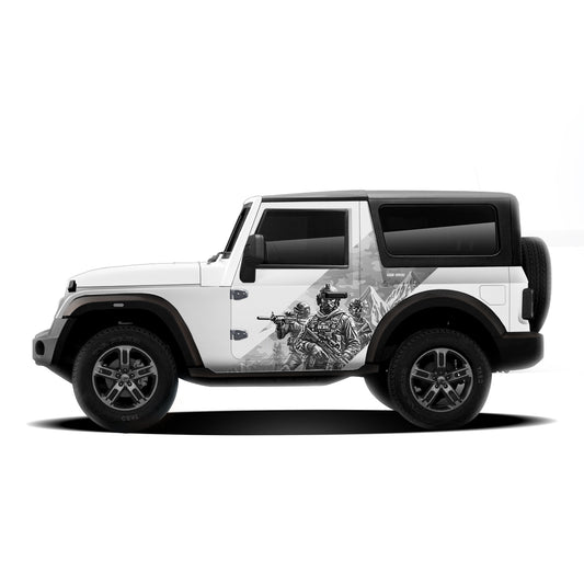 IDE PARTIAL X SERIES - Warrior Edition Type 2 for Mahindra Thar (Everest White)