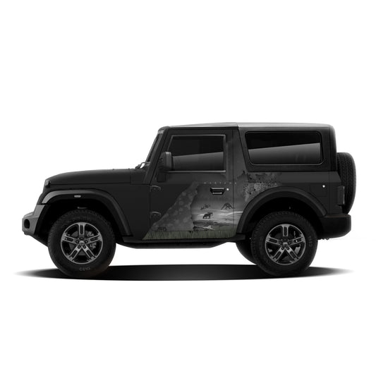IDE PARTIAL X SERIES - Pradhan Edition for Mahindra Thar (Stealth Black)