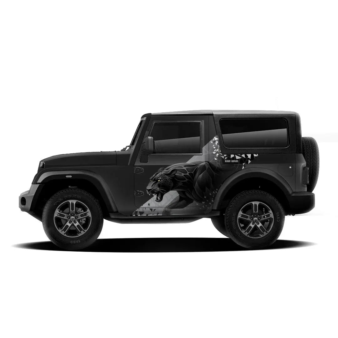 Panther Edition Graphics for Mahindra Thar black
