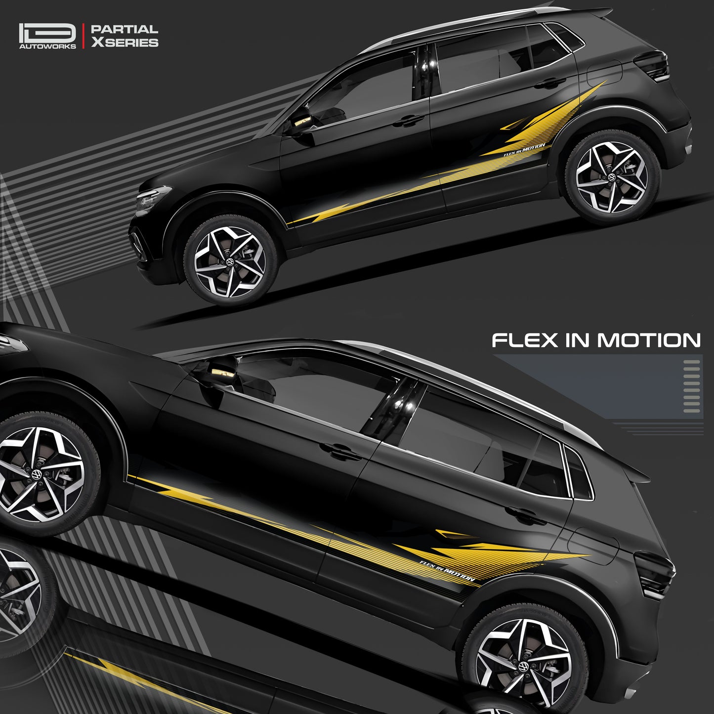 Flex in Motion Edition Graphics for VW Taigun black