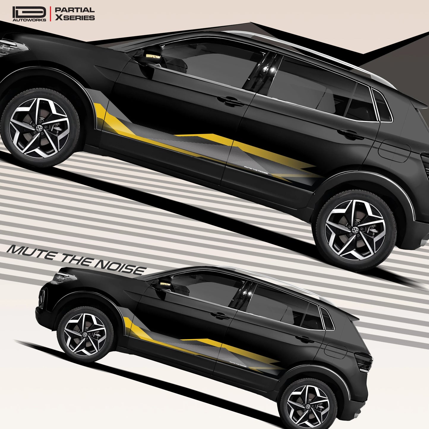 Mute The Noise Edition Graphics for VW Taigun black
