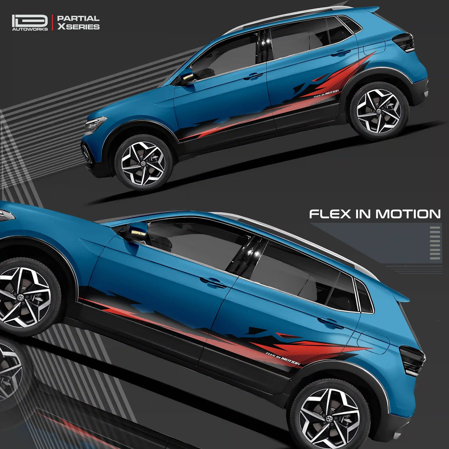 Flex in Motion Edition Graphics for VW Taigun white