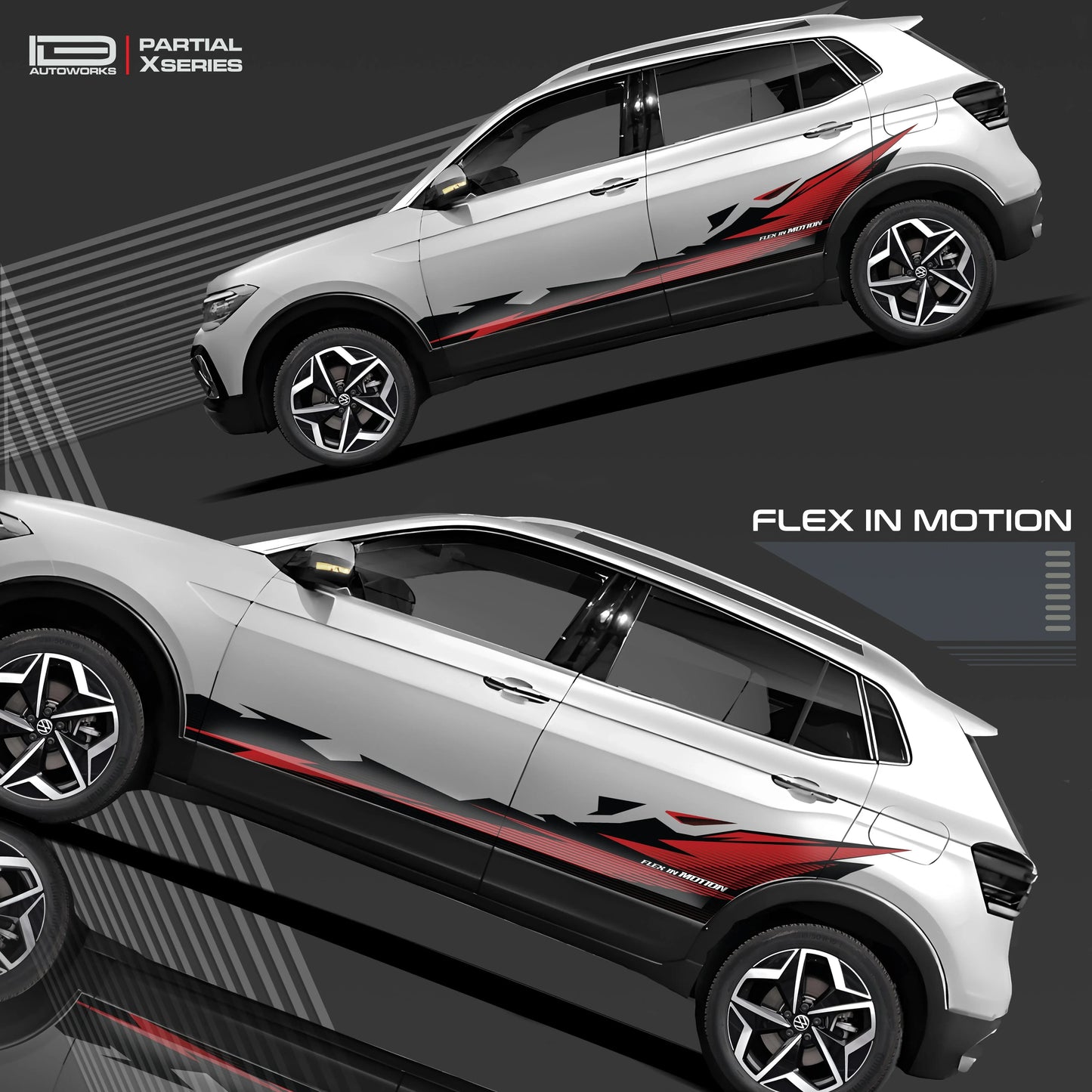 Flex in Motion Edition Graphics for VW Taigun white