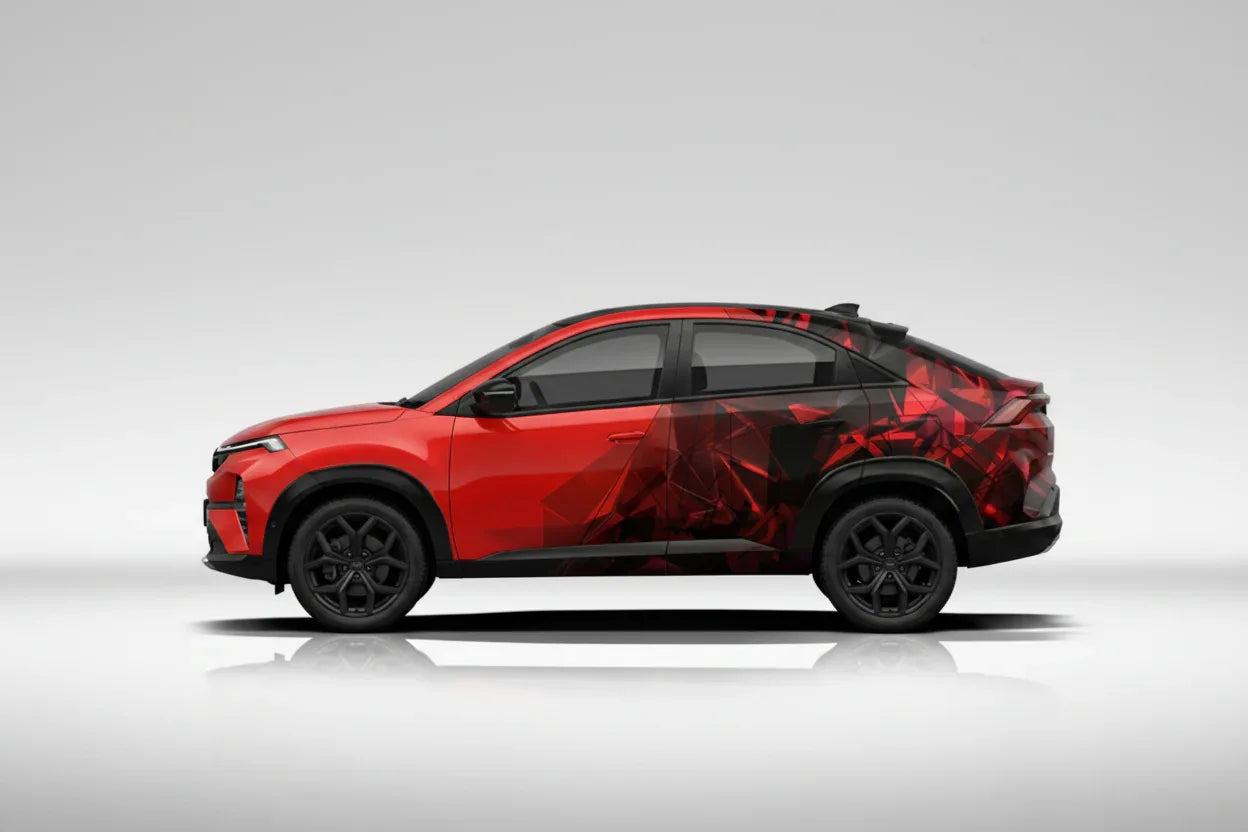 Shatter Strike Edition Graphics for Tata curvv red