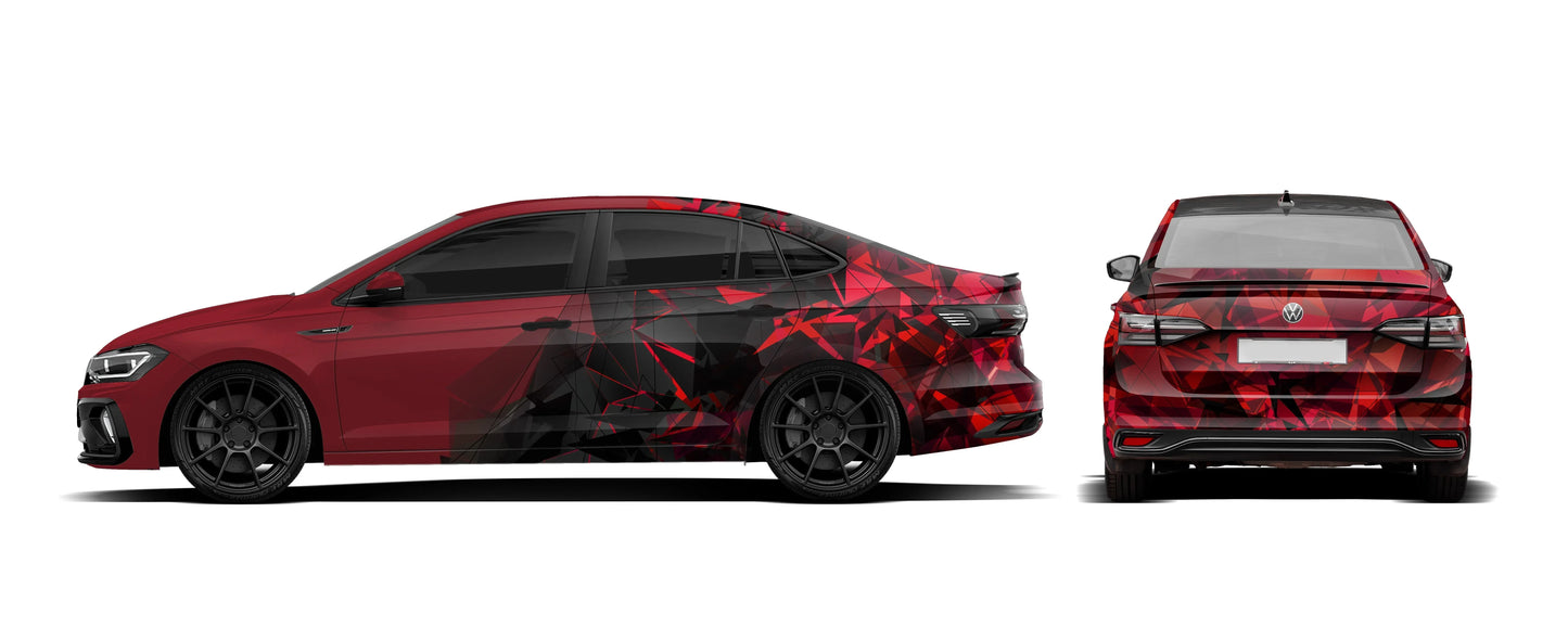 Shatter Strike Edition Graphics for VW Virtus red