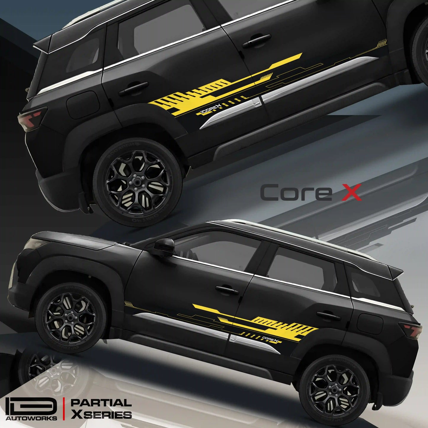 CoreX Edition Graphics for Maruti Suzuki Brezza black