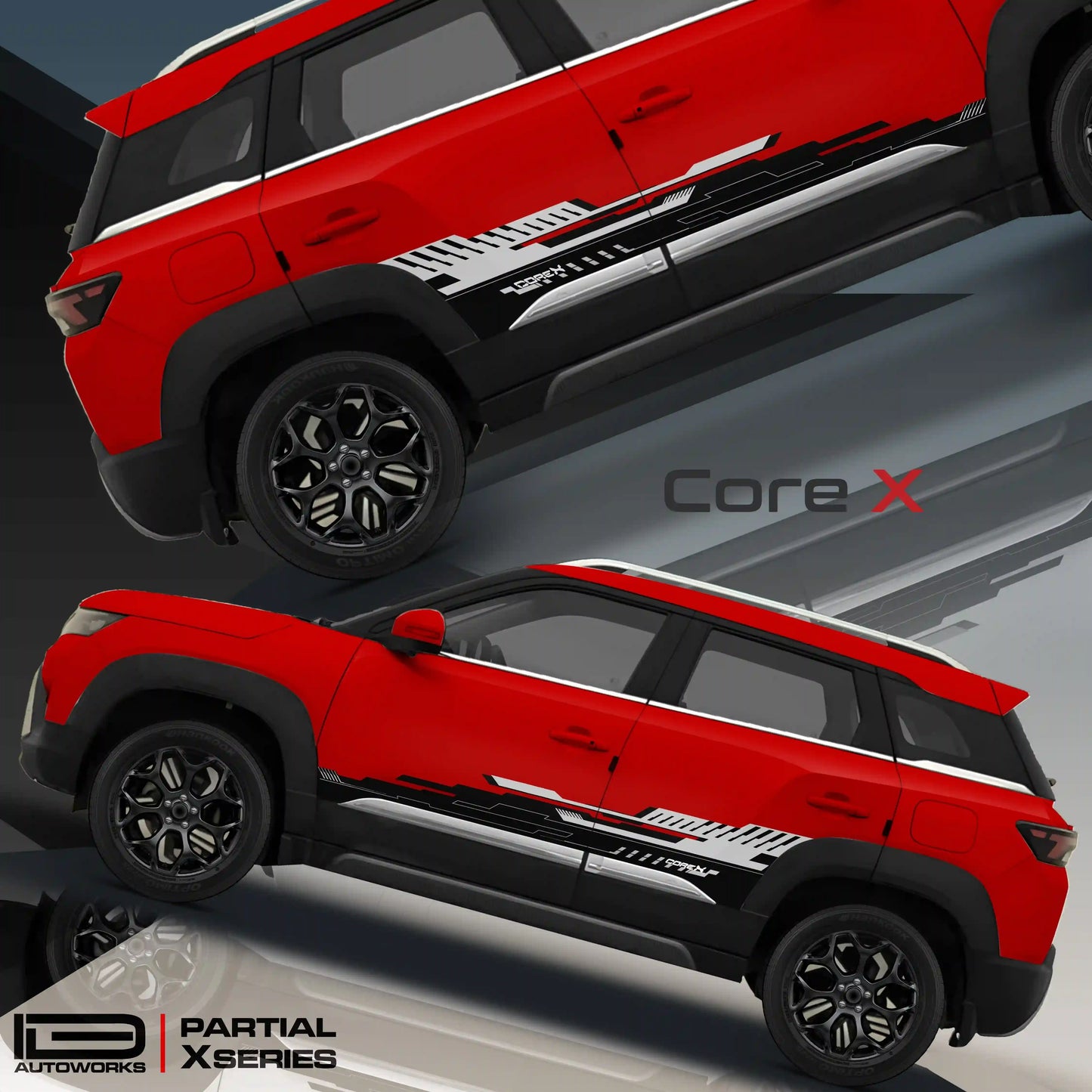 CoreX Edition Graphics for Maruti Suzuki Brezza black