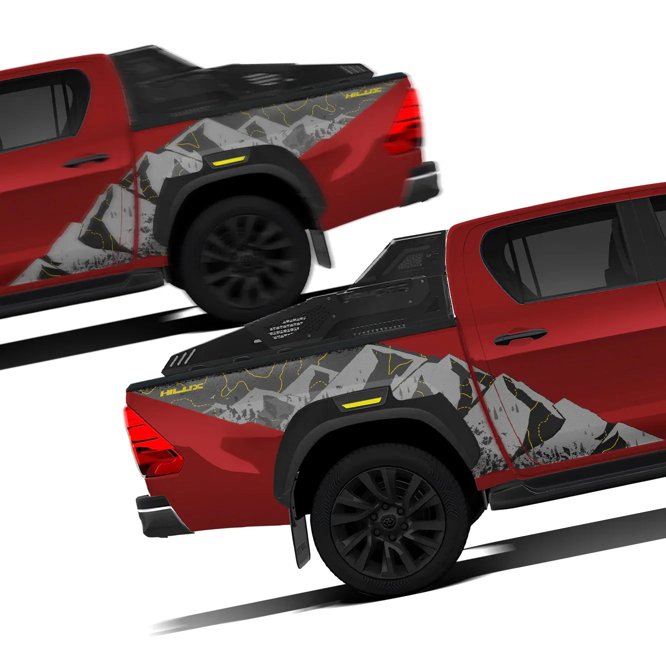 Alpha Overland Edition Graphics for Toyota Hilux red
