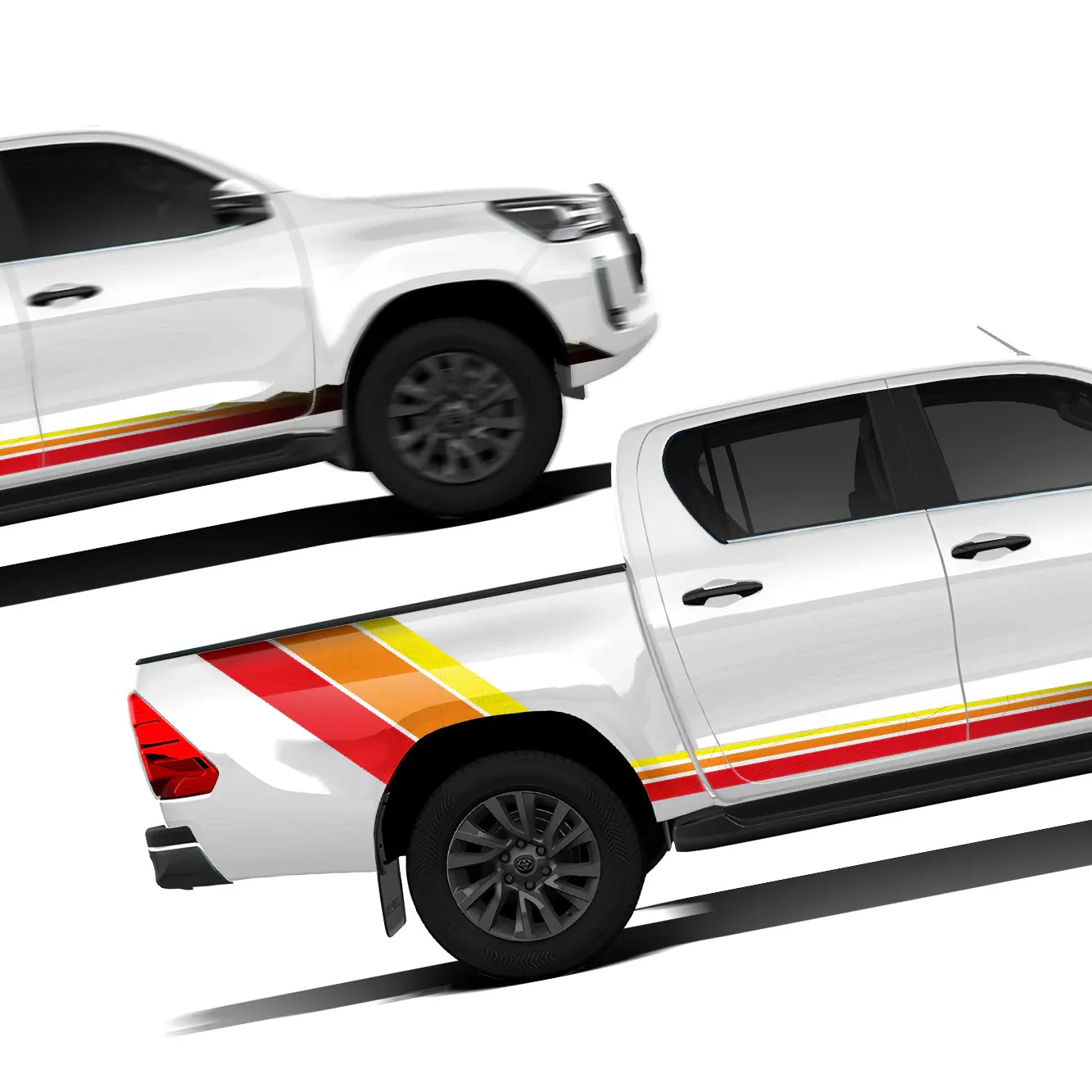 Classic Cruiser Edition Side Graphics for Toyota Hilux white
