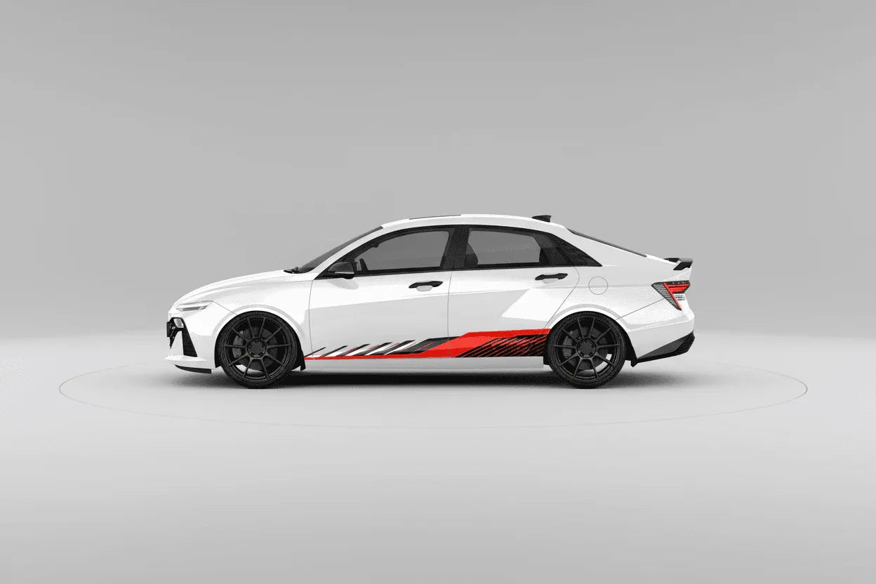 Aero Edition Graphics for Hyundai Verna white