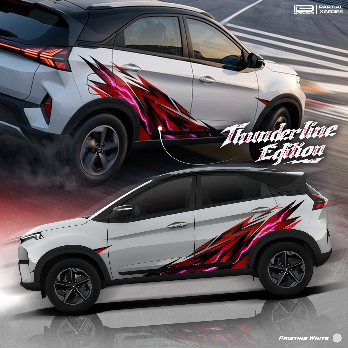Thunderline Edition Car Graphics for Tata Nexon IDE Partial X Series