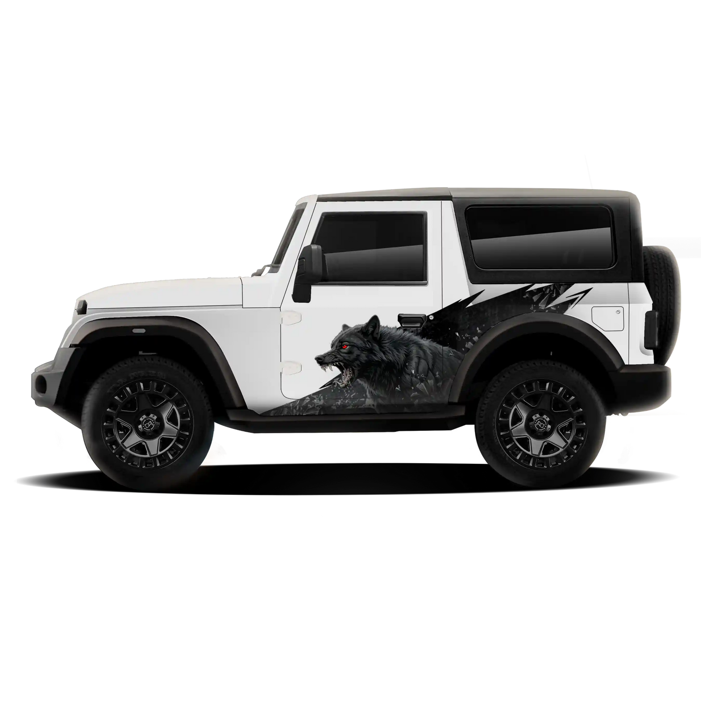 Wolf Edition Graphics for Mahindra Thar White IDE Partial X Series