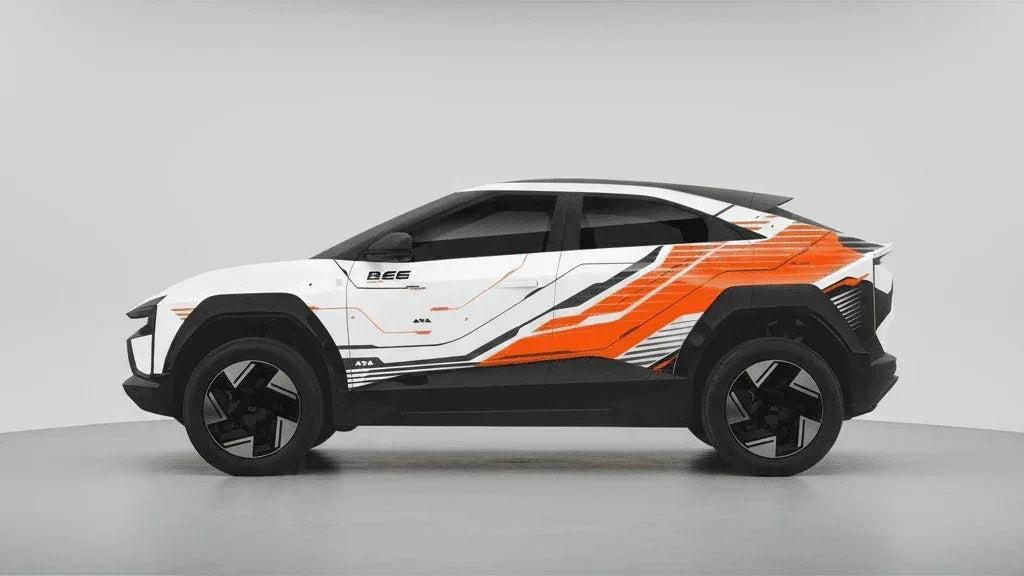 Hyperline Edition Graphics for Mahindra BE6 white