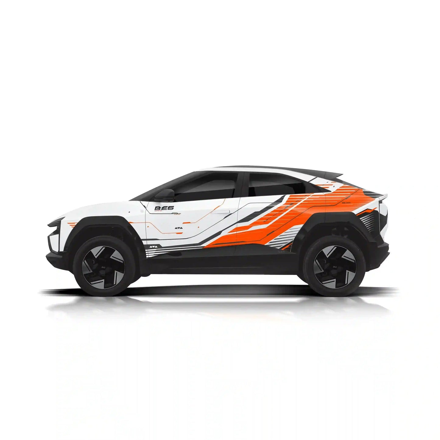 Hyperline Edition Graphics for Mahindra BE6 white