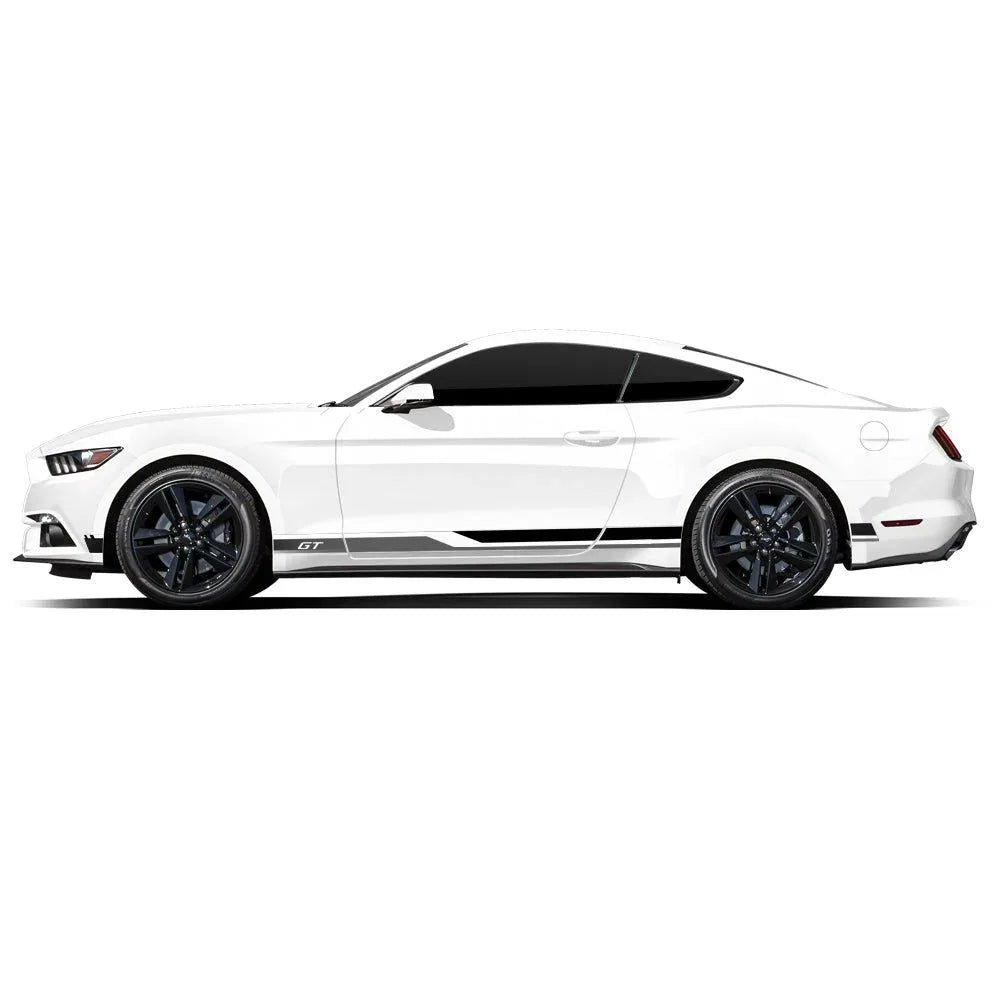 GT Edition Side Graphics for Ford Mustang white