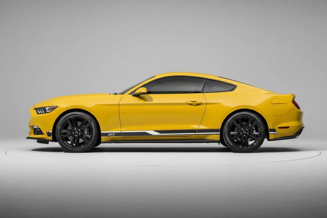 GT Edition Side Graphics for Ford Mustang yellow