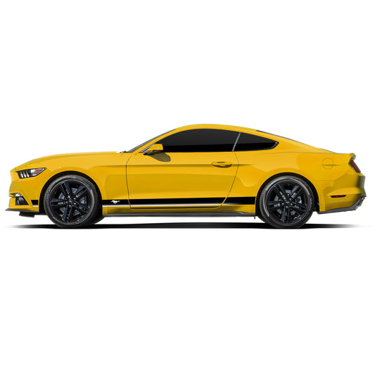 IDE PREMIUM GRAPHICS SERIES - ThunderHorse Edition Side for Ford Mustang (Triple Yellow)