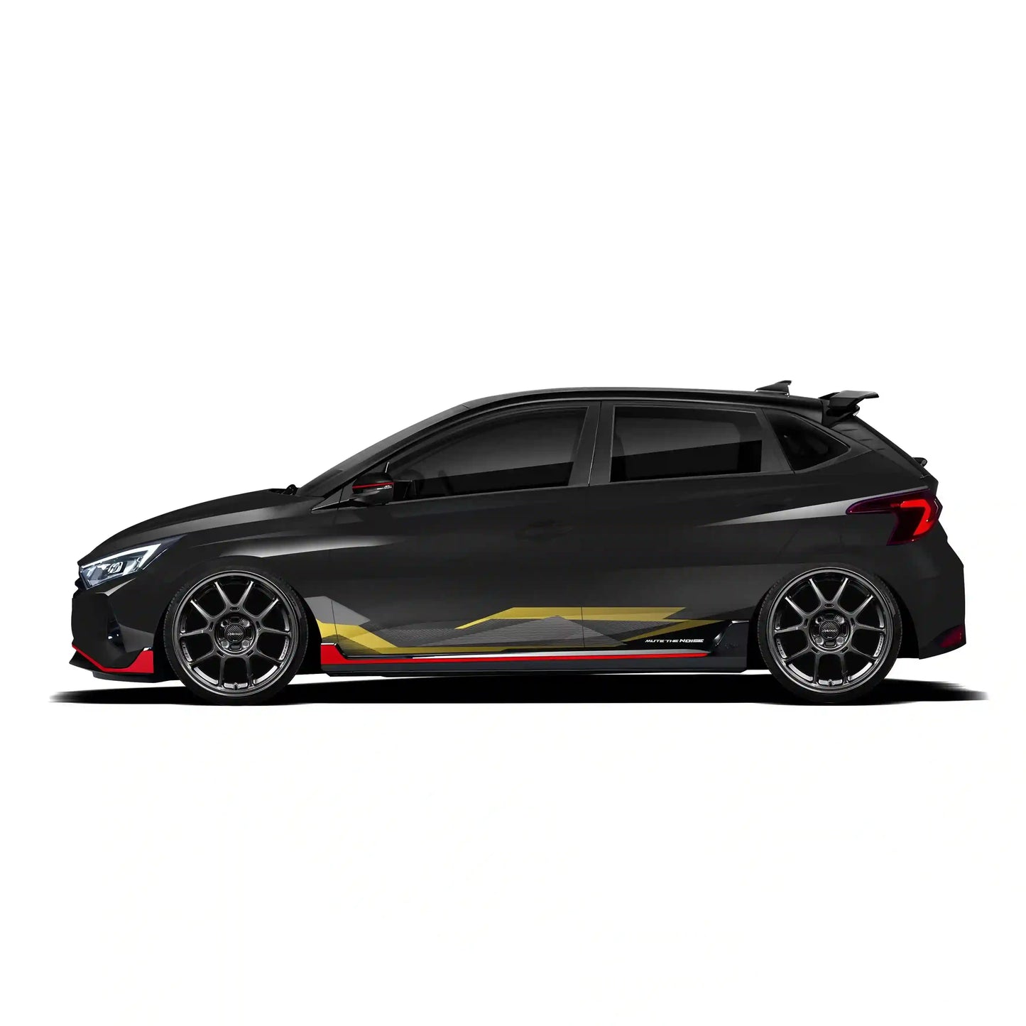 Mute The Noise Edition Graphics for Hyundai i20 white