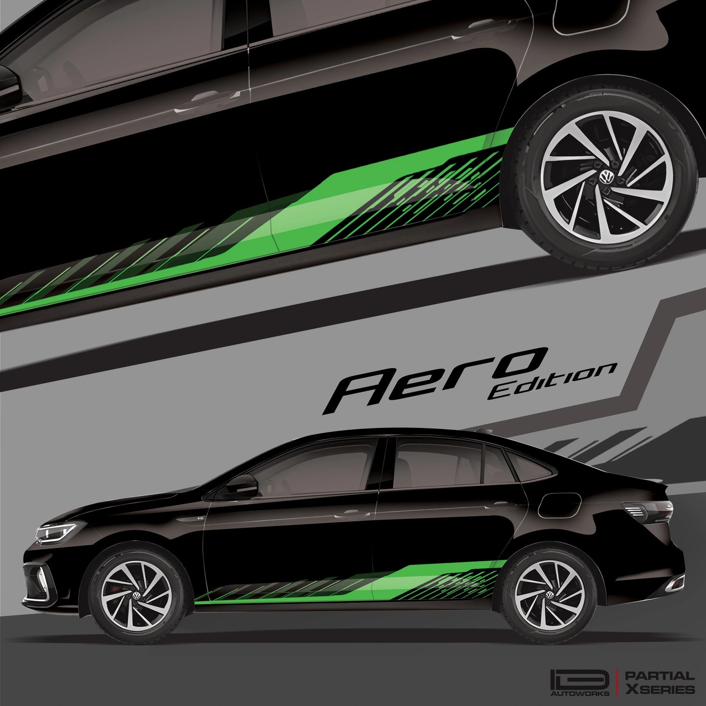 Aero Edition Graphics for Volkswagen Virtus black