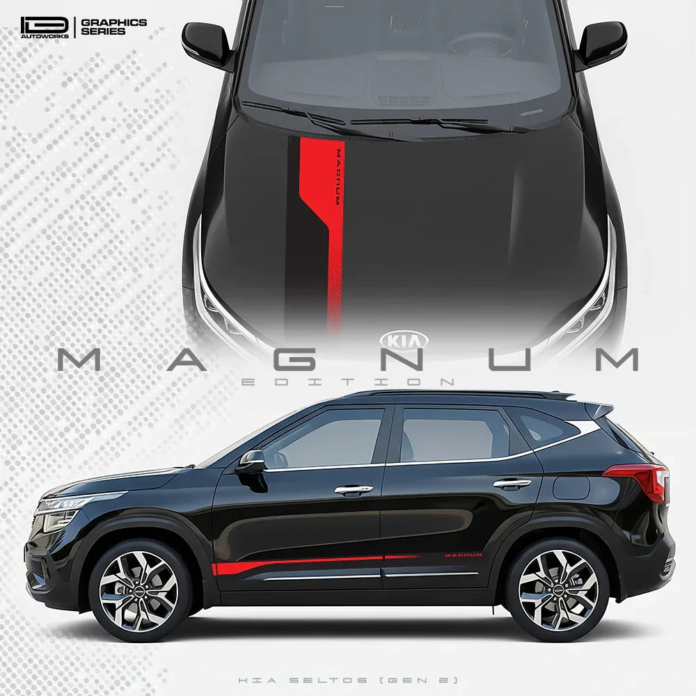 Magnum Edition Graphics for Kia Seltos black