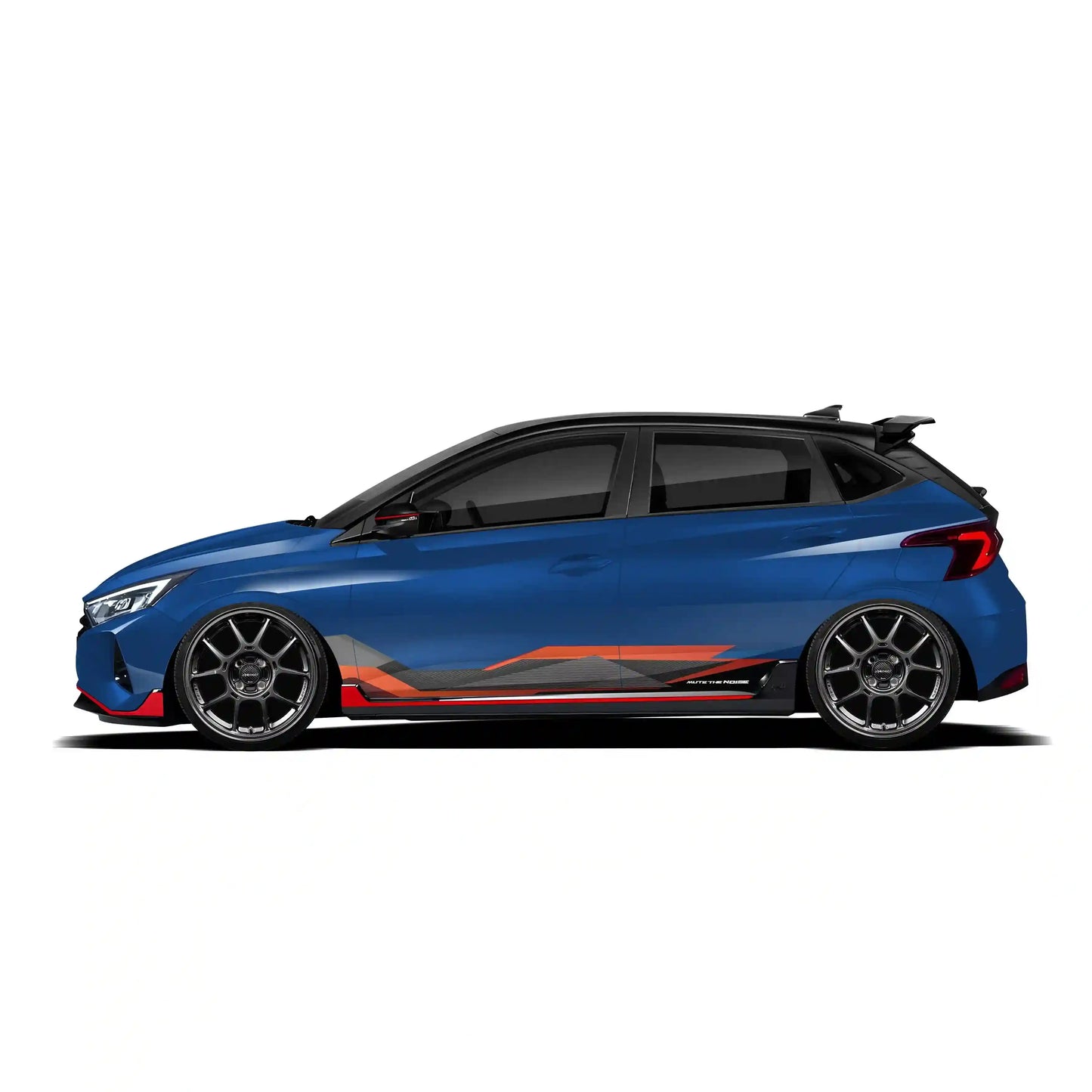 Mute The Noise Edition Graphics for Hyundai i20 white