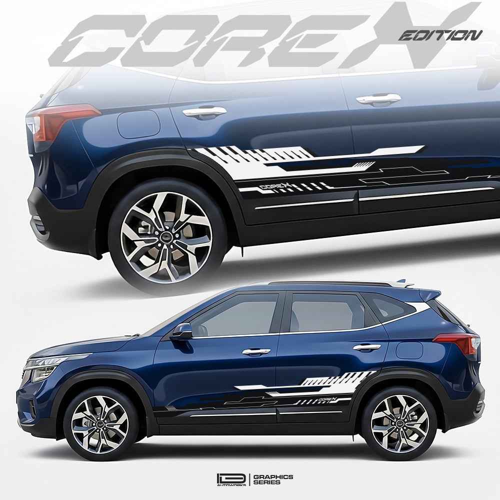 CoreX Edition Graphics for Kia Seltos blue
