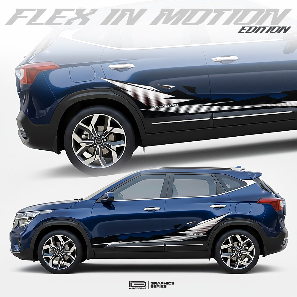 Flex in Motion Edition Graphics for Kia Seltos blue