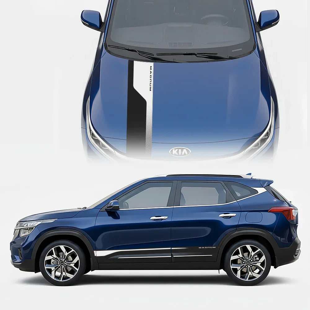 Magnum Edition Graphics for Kia Seltos blue