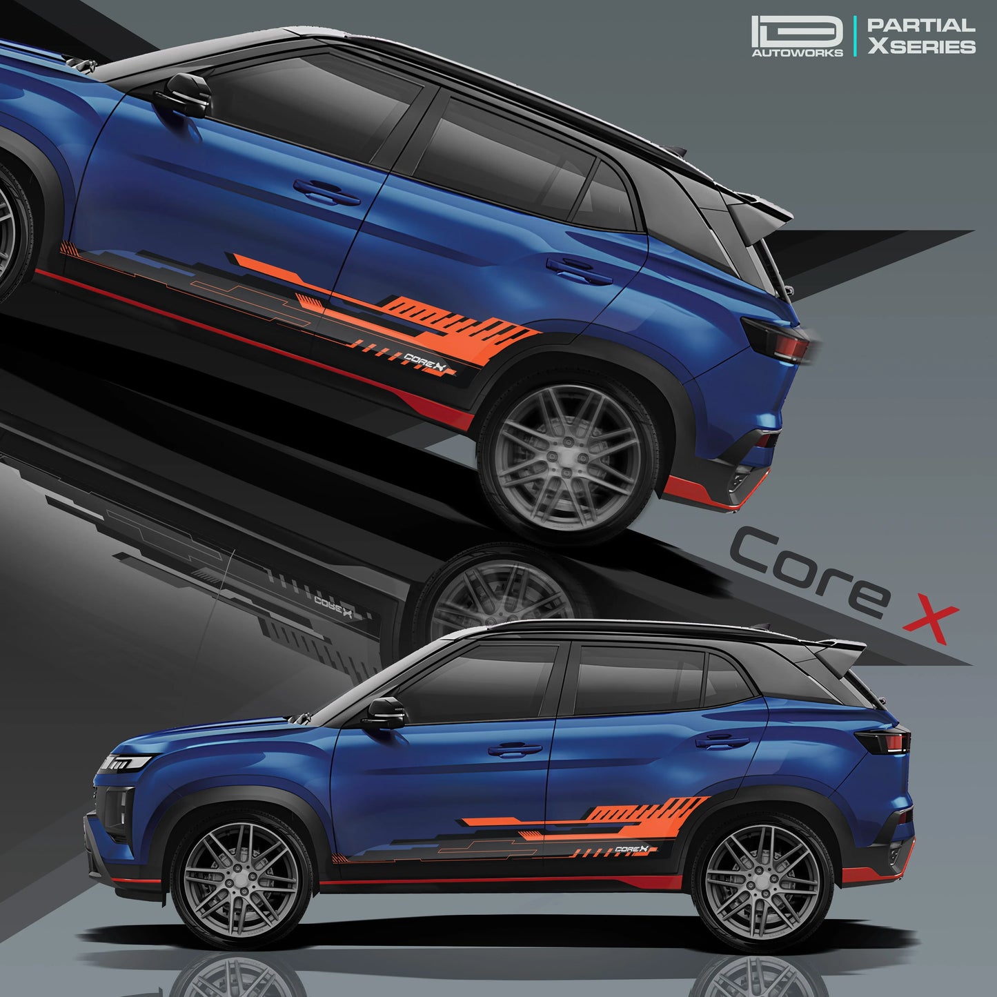CoreX Edition Graphics for Hyundai Creta blue