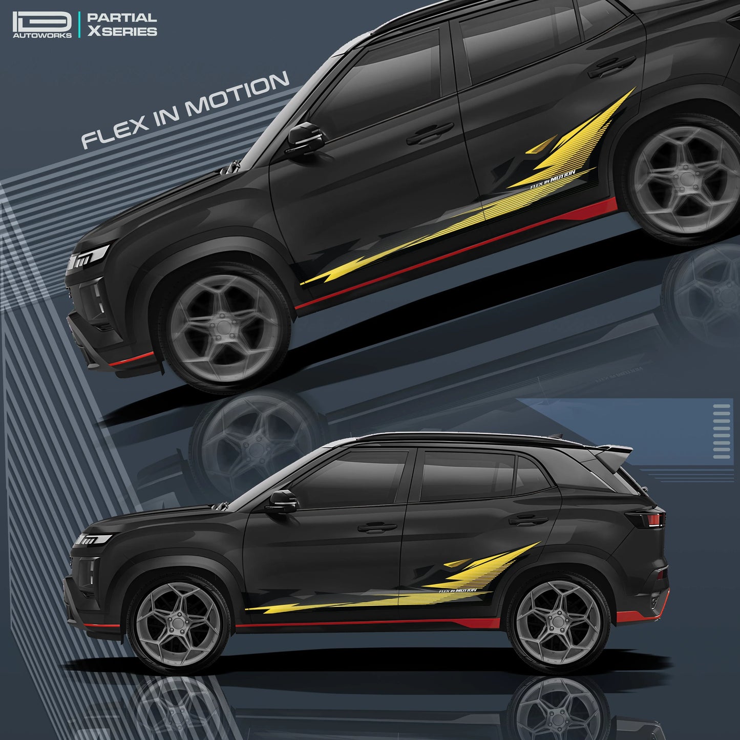 Flex in Motion Edition Graphics for Hyundai Creta black