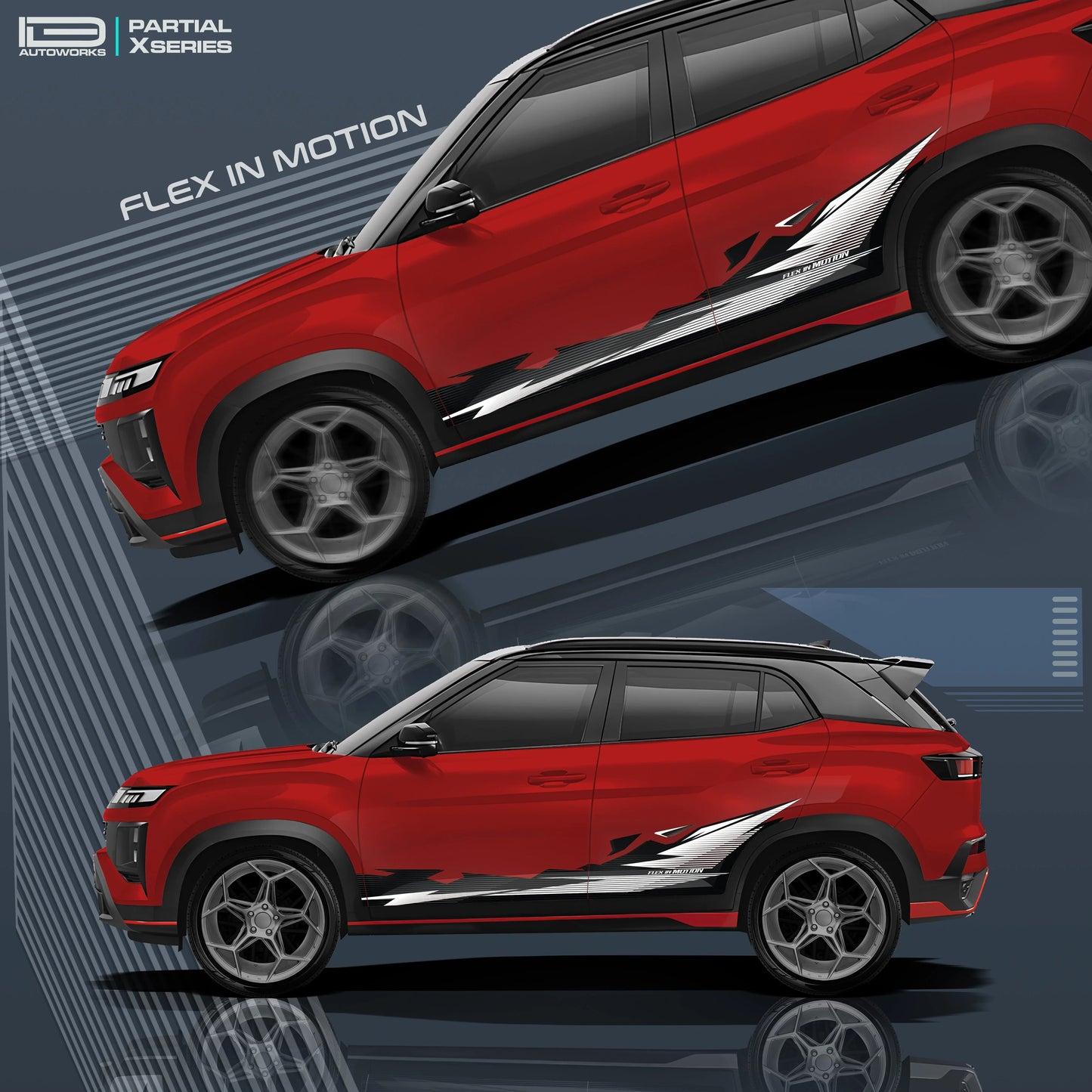 Flex in Motion Edition Graphics for Hyundai Creta red