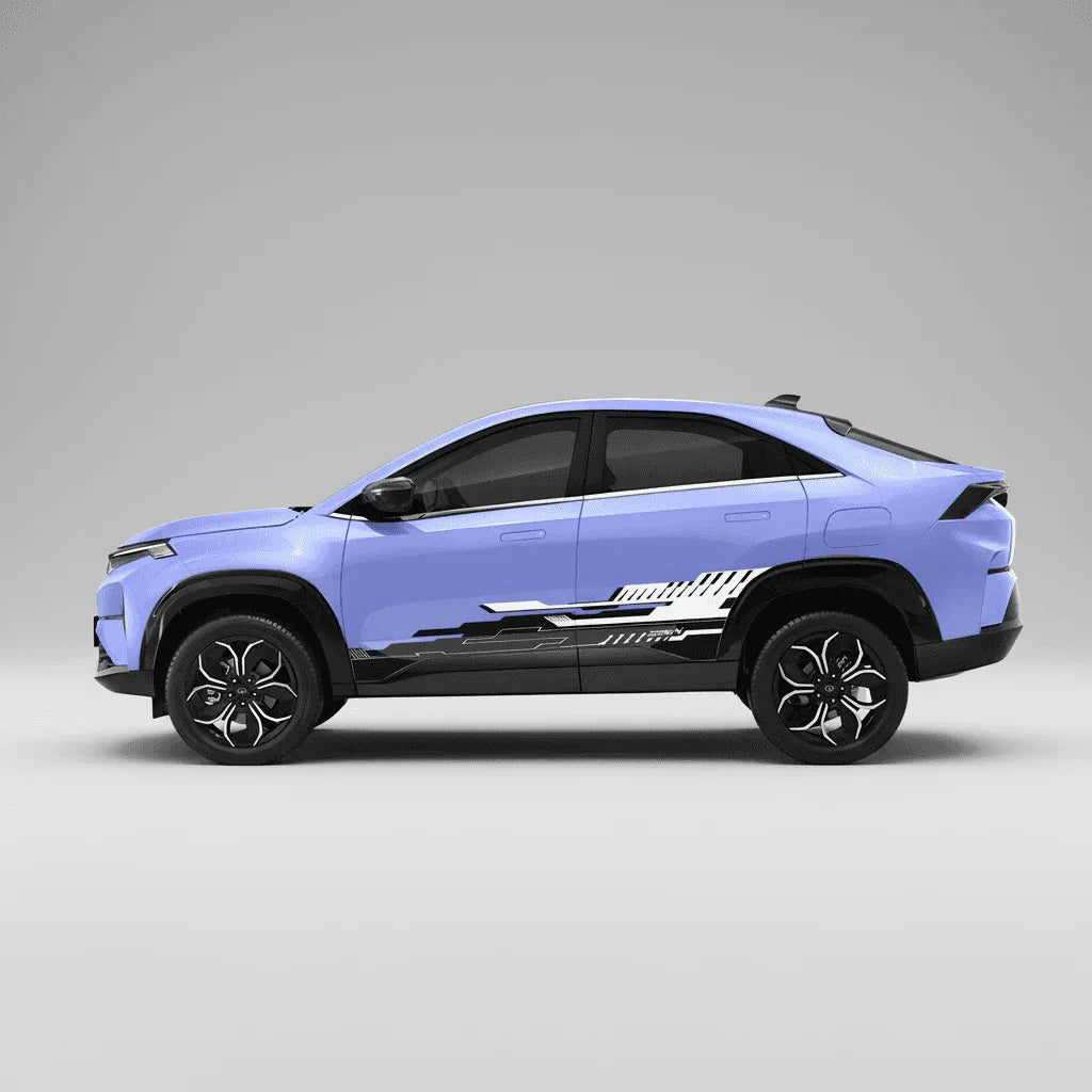 CoreX Edition Graphics for Tata Curvv.EV blue