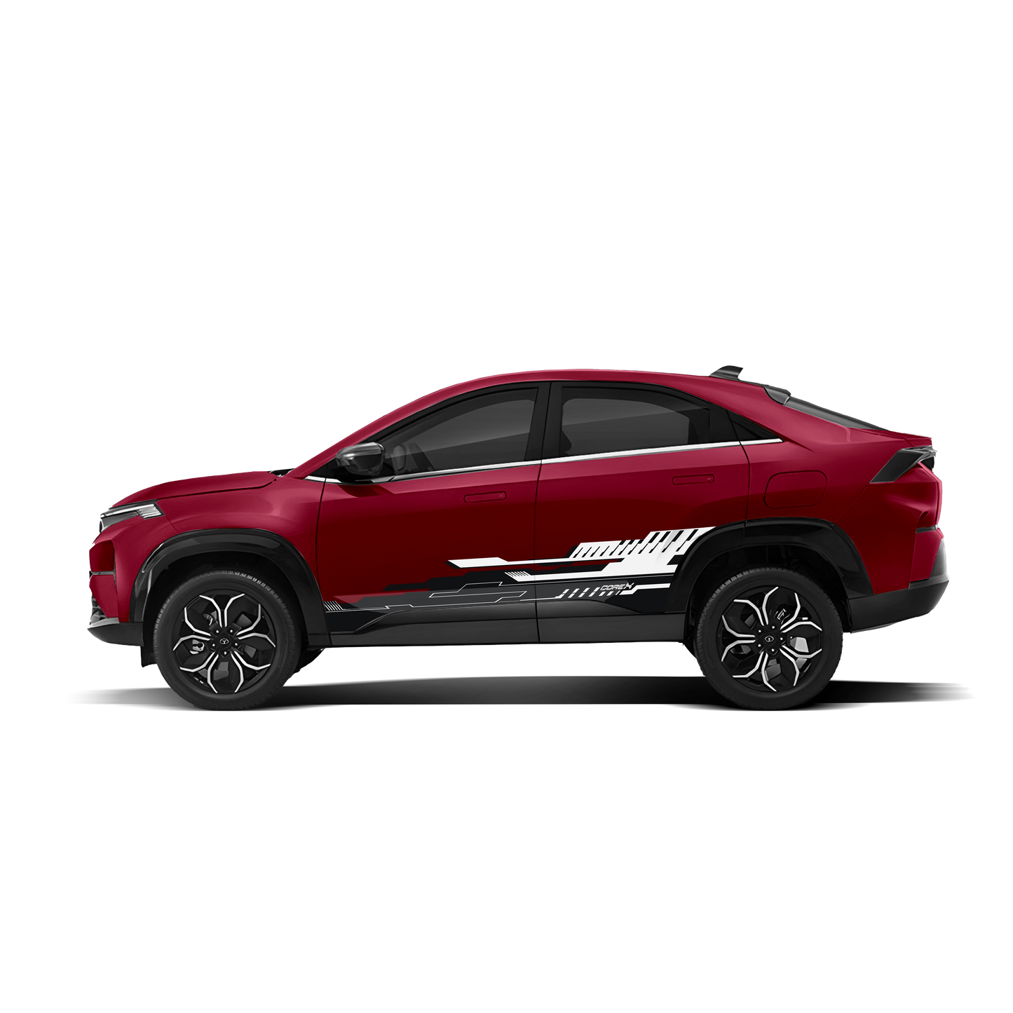 CoreX Edition Graphics for Tata Curvv red