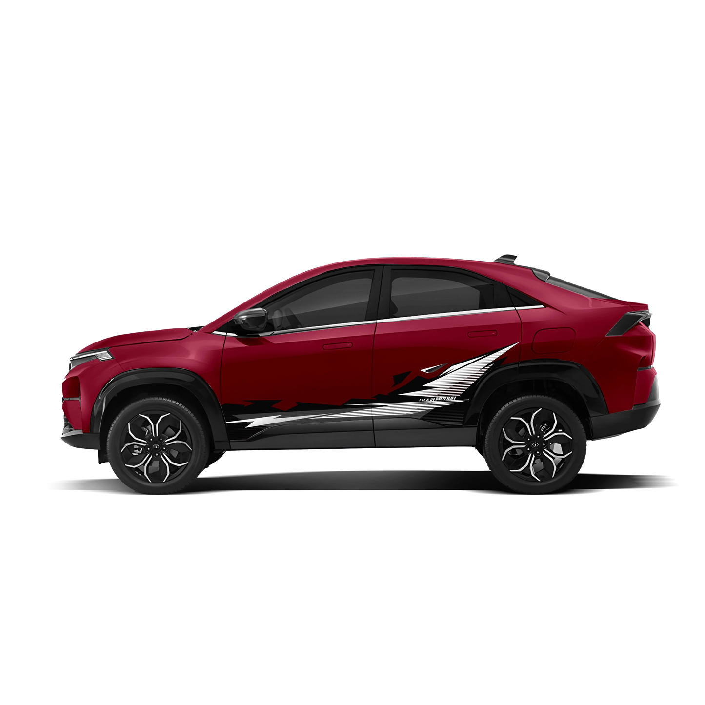 Flex in Motion Edition Graphics for Tata Curvv red